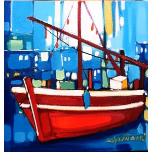 Salman Farooqi, 10 x 10 Inch, Acrylic on Canvas, Seascape Painting-AC-SF-155